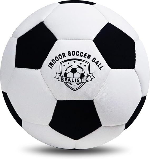 Indoor Soccer Balls Size 4, Soft Safe Silent Soccer Ball for Inside House Kids Aged 8-12 Youth Fun Soccer Gifts for Girls Boys Birthday Easter Back to School