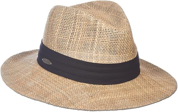 Dos Sombras Matte Seagrass Straw Safari Sun Hat with 3-Pleat Ribbon Band