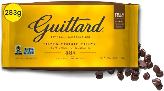 Guittard Super Cookie Chocolate Chips 48% Cacao, Bake Stable, 283g