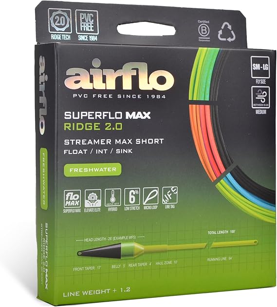 Airflo Superflo Max Ridge 2.0 - Streamer Max Short - F/I/Sink3 - WF5