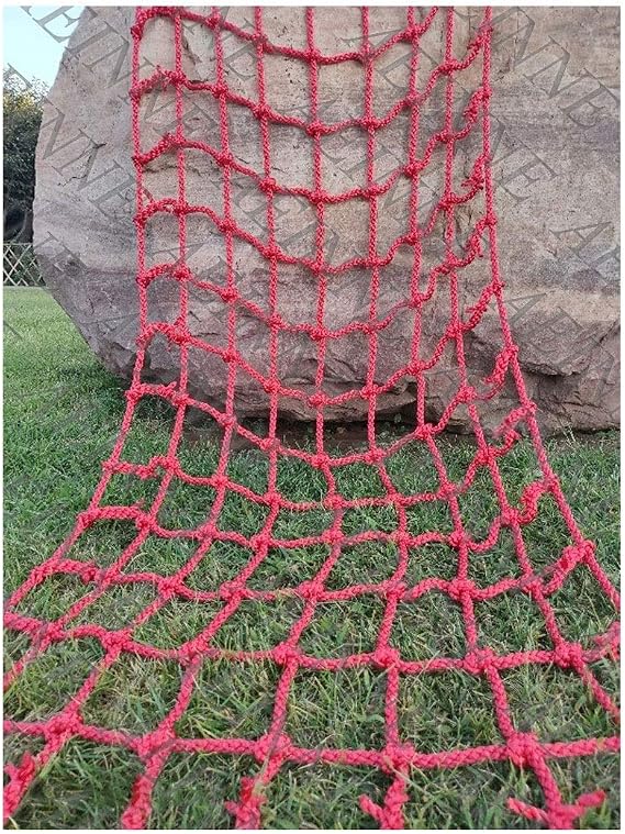Cargo Net for Kids Climbing,Rope Netting Climbing Cargo Net Playground Kids Outdoor Climb Safety Large Netting Heavy Duty Child Rock Ladder Wall Hammock (Color : 12cm-12mm, Size : 22m/6.66.6ft)
