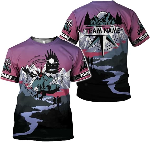 Custom Adventure Hiking Shirt Graphic Mountain Tee Casual for Men and Women Summer Hiking Tshirts Custom Hiking Team Shirt