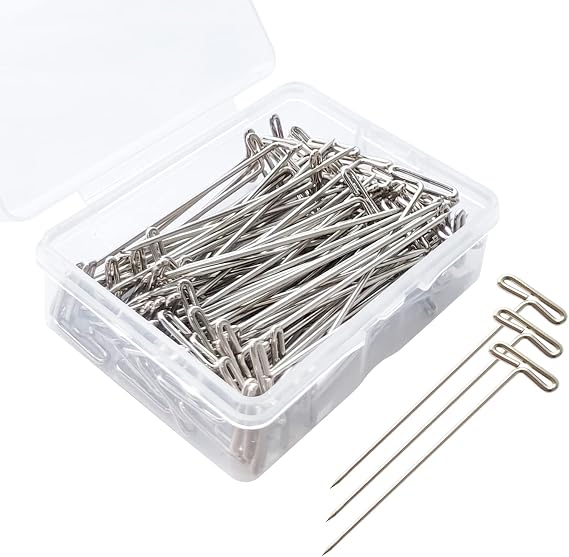 T-Pins, 100 Pack 2 Inch - For Knitting, Wigs, Sewing & Office Wall