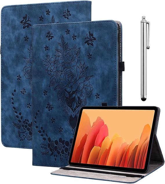 Case for Samsung Galaxy S10 Lite / S10 FE 10.9 Inch 2025 / S9 FE 10.9 Inch 2023 / S9 11 Inch 2023 with S Pen Holder Stand Function Multi-Angle PU Leather Protective Case Blue