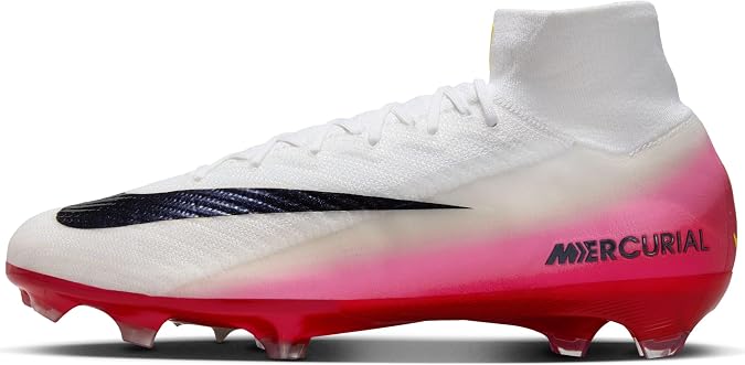 Nike Mercurial Superfly 10 Elite FG High-Top Firm-Ground Football Boots, University Red Dark Obsidian, 40 EU
