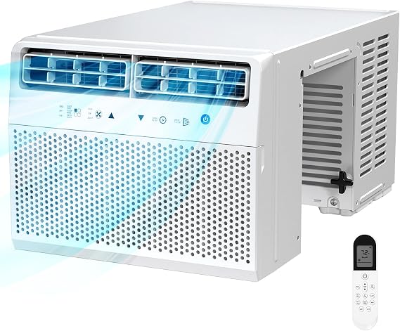 Antarctic Star U-Shaped Air Conditioner Window Unit 12000BTU, Ultra Quiet Window Air Conditioner Cools up to 550 Sq. Ft, Saddle Window AC Units with Full Window View, Energy Saving, Easy to install