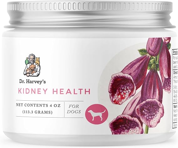Dr. Harvey's Kidney Health Kidney Support Supplement for Dogs (4 Ounces) | 100% Human Grade - 4 oz Container
