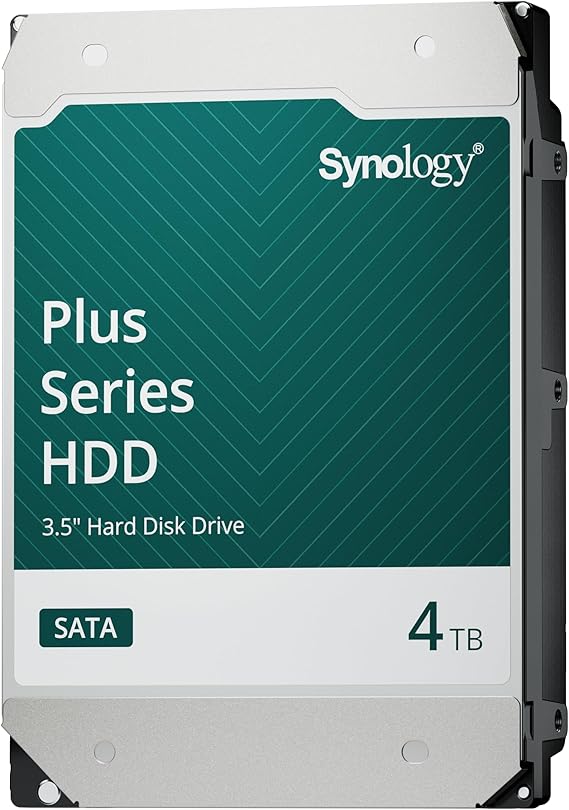 Synology 4 TB HAT3300 HDD – 1 million hours MTBF, 180 TB/year working load, 5400 PRM