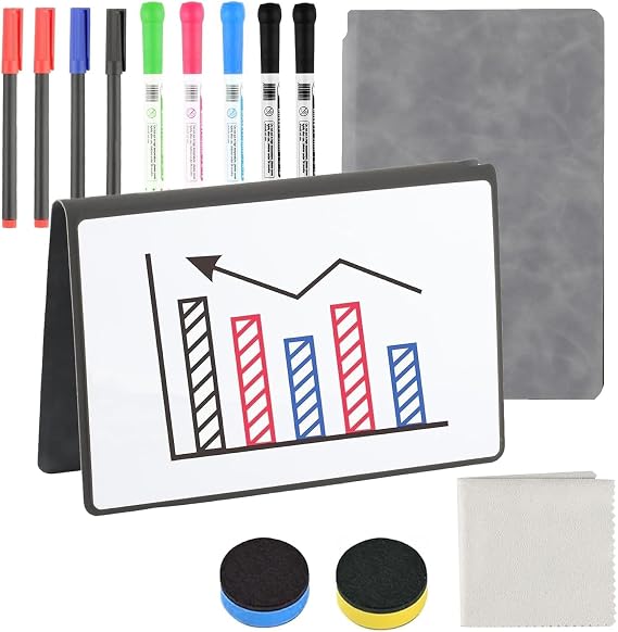 A5 Grey Small Whiteboards Notebook Dry Erase Notepad Mini A5 Whiteboard