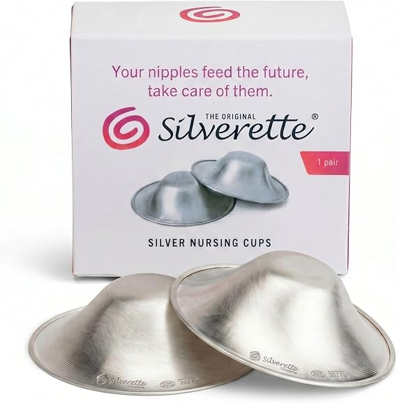 Silverette Nursing Cups, Postpartum Essentials, The Real, Large Silver