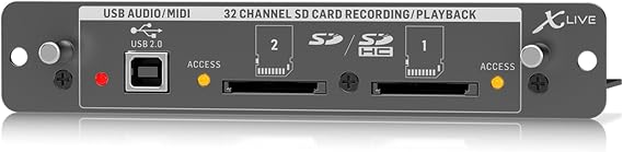 Behringer XLIVE X32 Expansion Card for 32 Channel Live Recording/Playback on SD/SDHC Cards and USB Audio/MIDI Interface