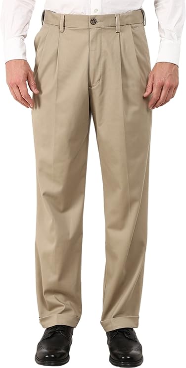 Dockers Mens Relaxed Fit Comfort Khaki Pants - Pleated