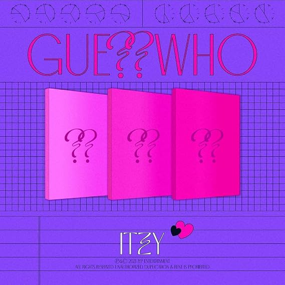 ITZY Guess Who Mini Album (Day Version) CD+Photobook+Poster+Photocards+Mini Folding Poster+Sticker Pack+Newspaper+(Extra 6 Photocards)