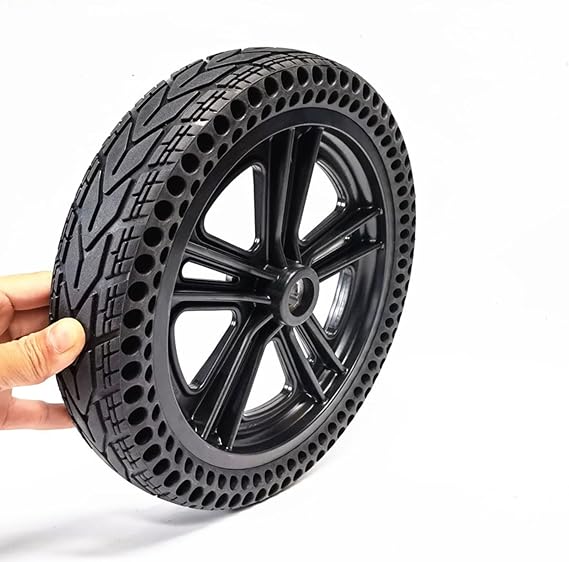 12inch Electric Wheelchair Replacement Wheels Accessories, Honeycomb Wheelchair Rear Wheels, Explosion Proof Solid Tire, Suitable for Most Electric Wheelchairs, Key Width: 6mm, 1 Pair