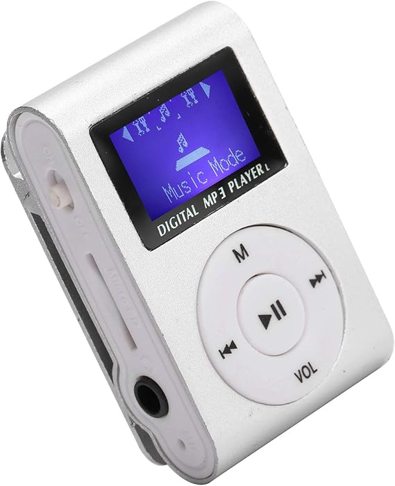 MP3 Music Player Sports BackClip LCD Sn MP3 Support Memory Card Mp3 Player (Silver)