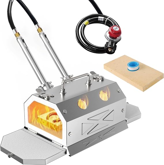 Nelyrho 2-Burner Propane Forge Kit with Double Doors, 2600F Max
