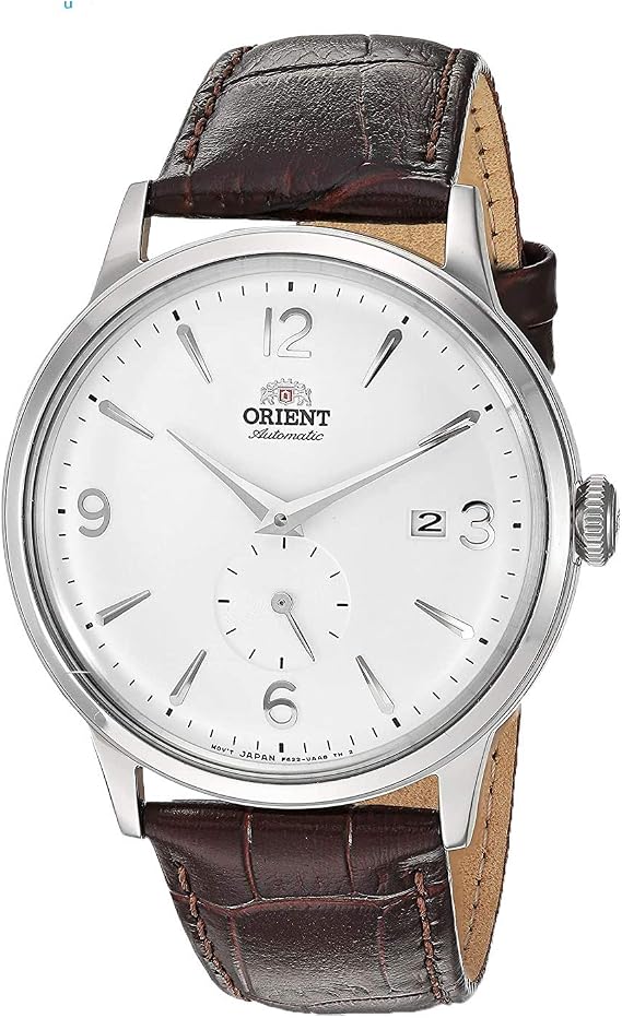 Orient Men's Bambino Small Seconds Japanese-Automatic Watch with Leather Strap, 21 mm