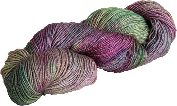 Knit Picks Hawthorne Green Merino Wool Sock Yarn for Knitting | 100g hank of hand dyed yarn for socks in Woodstock color, machine washable.