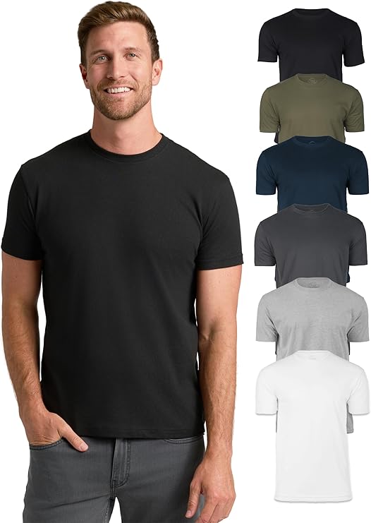 True Classic Mens T-Shirts Short Sleeve Crew Tall, Variety (6-Pack), XL