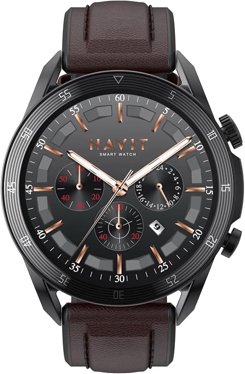 Havit Watch M9030 Pro Amoled HD 46MM Smart Watch - Voice Phone Call BROWN