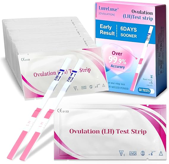 50 Pieces Ovulation Test Strips, Ovulation Predictor Kit, Ovulation Monitoring Tests,Fast Response Pregnancy Test,Individually Wrapped,Quick Testing
