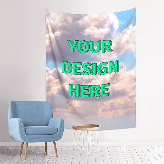 SSKBJTBDW Custom Wall Tapestry, Custom Backdrop, Customize Wedding Tapestry, Personalized Image, Custom Image (29x37)