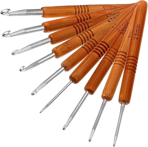 DOITOOL 9pcs Ergonomic Crochet Hooks Handles Lightweight Knitting Tools for Crafting Scarves Hats and Sweaters for Projects