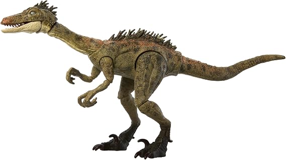 Mattel Jurassic World Hammond Collection Troodon, Children's Dinosaur Figure, Toy, Movable, Large, Total Length: Approx. 4.7 inches 12 cm, Ages 8 and Up, Green, JDJ11