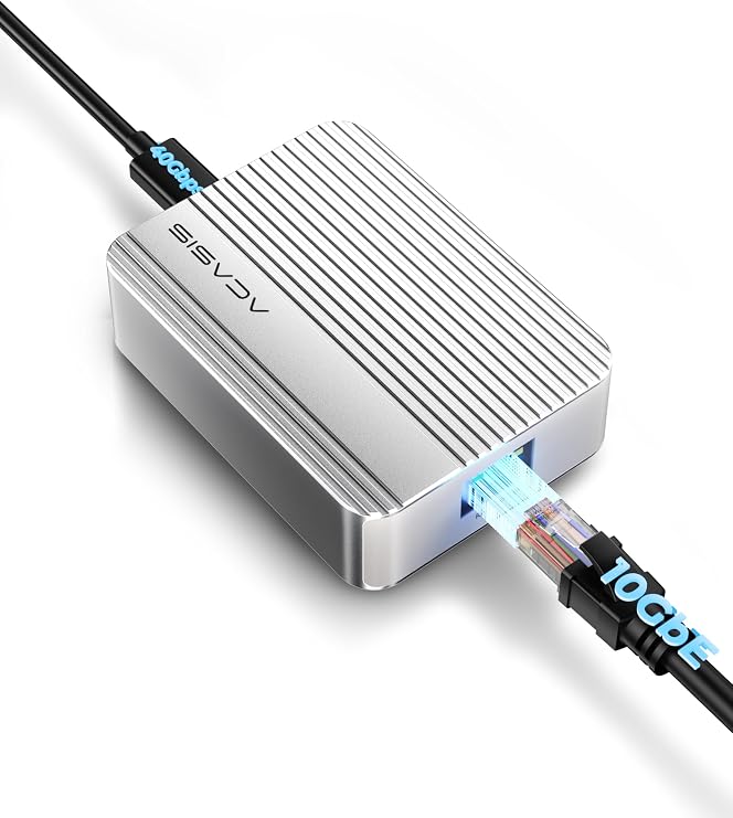 ACASIS USB4 to10gb ethernet Adapter High-Speed USB C to Ethernet Adapter OnlyCompatibleThunderbolt3/4/5/USB4 Aluminum Housing10gb ethernet Adapter Supports10/5/2.5/1Gbps/100Mb/s for Mac/Windows/Linux