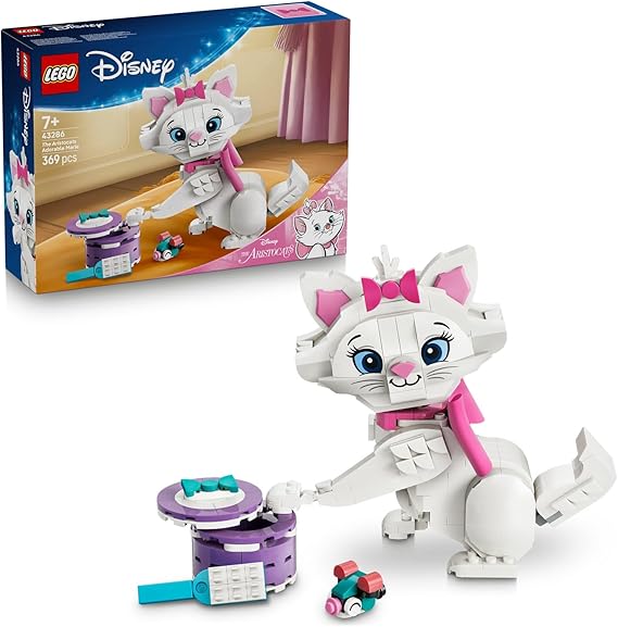 LEGO Disney Aristokediler Sevimli Marie 43286 | 7 Yas ve Üzeri Çocuklar için Hediye Kutusu ve Pembe Kumas Kurdele Içeren Oyuncak Yapim Seti, Hediye Fikri (369 Parça)