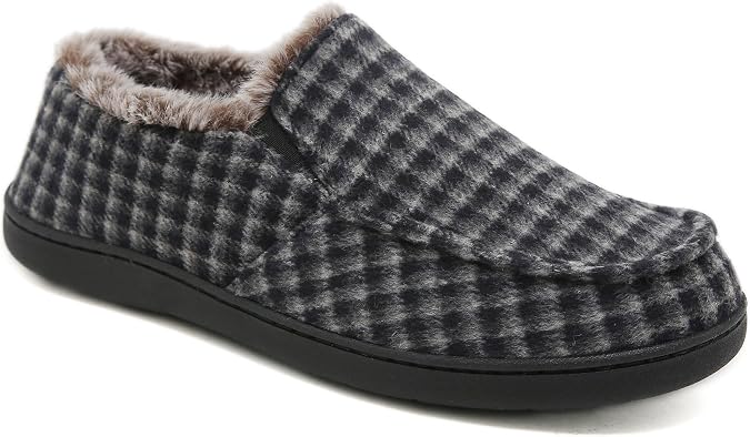Meik Mangni Men's Warm Moccasin Slippers Comfy Memory Foam House Shoes