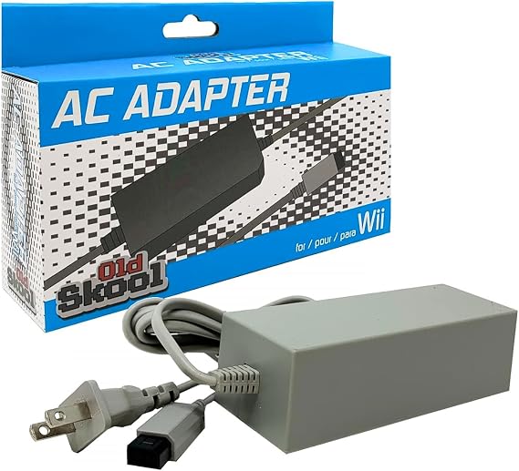 Old Skool AC Power Adapter Compatible with Nintendo Wii Console