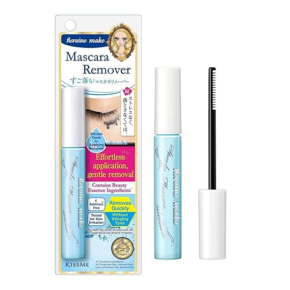 Heroine Make by KissMe Mascara Remover | Waterproof Makeup Remover Wand | Gentle Eye Makeup Solution for Sensitive Eyes | Travel Size for Waterproof Makeup | Made in Japan