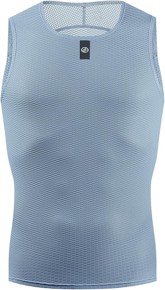 YKYWBIKE Men's Cycling Base Layer Sleeveless Cycling Jersey Men Quick Dry Bicycle Undershirt Mesh Bike Base Layer Vests
