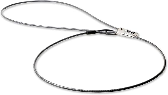 Lifeventure Compact and Thin Bike Lock, Ultra-Secure Compact 4-Digit Combination Sliding Lock with 2 Metre Length Cable for Bike, Ski, Snowboard, Scooter and Pushchair, Silver