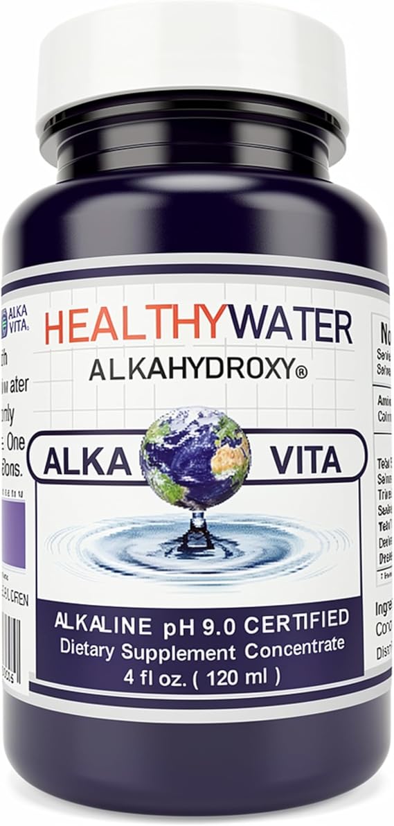 Alkaline Water Healthy Antioxidant Immunity System Booster Concentrate Family Size Makes 25 Gallons Real pH 9.0 University Certified