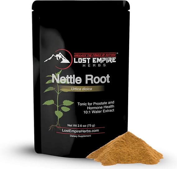 Lost Empire Herbs Stinging Nettle Root (Urtica Dioica) 10:1 Full-Spectrum Water Extract Powder Supplement for Men, Urinary Function (75 Grams)