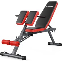 MERACH 6 in 1 Multi-Functional Roman Chair Back Extension for Full Body Workout - Adjustable Weight Bench, Sit Up Bench, Fitness Equipment for Hyperextension, Adjustable Roman Chair, Incline Decline