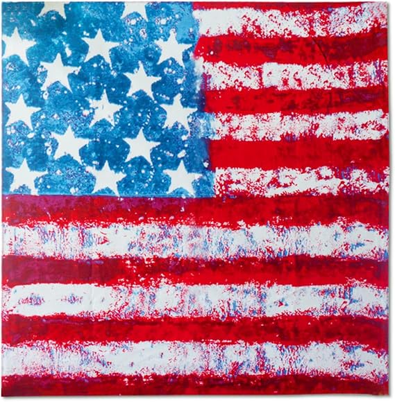 ALIBBON 4th of July Patriotic Bandanas 100% Cotton Multi-Purpose Bandanas Square Scarf Print Bandanas Paisley Cowboy Bandanas