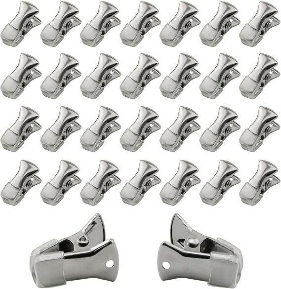 XGNG 40PCS Non-Slip Metal Alligator Clips Silver Mini Metal Alligator Clips for Crafts, Paper, ID Badge Holders, Jewelry, Lanyards