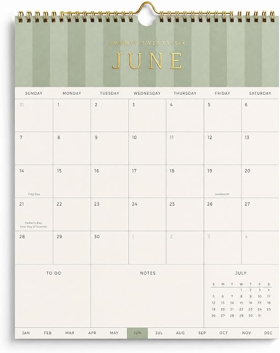 Aesthetic 2026-2027 Wall Calendar - Runs from June 2026 Until December 2027 | The Perfect Modern Calendar Planner for Easy Organizing