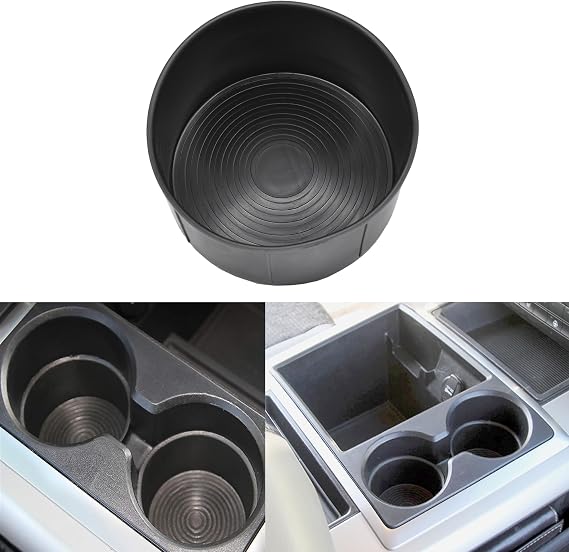 Cup Holder Insert Compatible with 2009-2016 Ram 1500 2500 3500, Plastic Cup Holder for Ram 1500 2500 3500 with Non-Slip Pad, Replaces# 1EB17DX9, 1EB17DX9AB