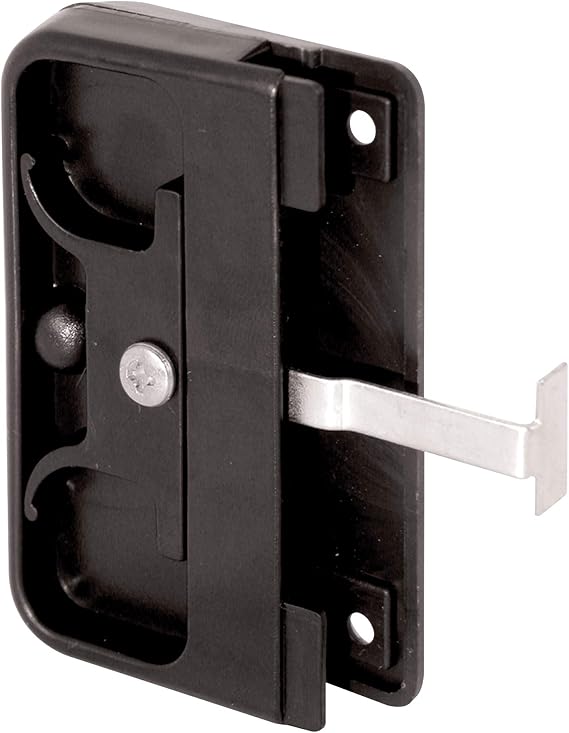 Prime-Line A 142 Black Plastic Mortise Style Screen Door Latch and Pull (Single Pack)