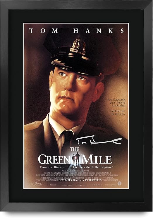 HWC Trading A3 FR The Green Mile Movie Poster Tom Hanks Signed Gift FRAMED A3 Printed Autograph Film Gifts Print Photo Picture Display