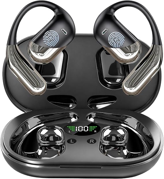AI Open Ear Headphones Translation Earbuds, Real-Time 2-Way Language Translator Device, 3-in-1 Bluetooth Translating Headphones for Travel/Music/Calls/Exercise, Audifonos Traductores Ingles Espanol