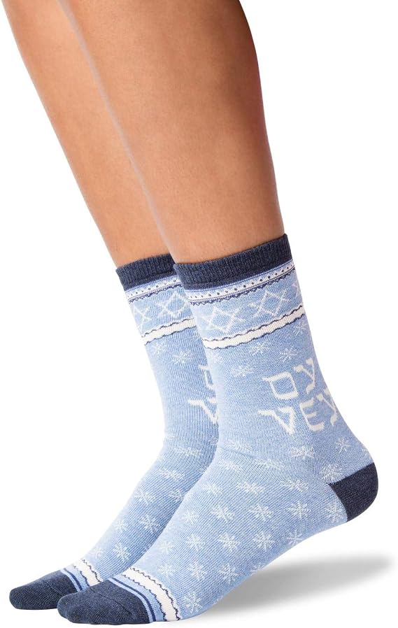 Hot Sox Womens Oy Vey Socks 1 Pair, Blue Heather, Womens 9-11