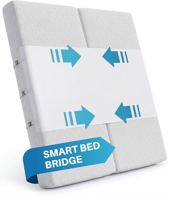 Briliantwerk Twin to King Bed Converter | Smart Bed Bridge | No Slipping | Split King Gap Filler for Adjustable Bed | Twin Bed Connector, Mattress Connector | Twin XL, Slide Stopper | Setup in 5 min