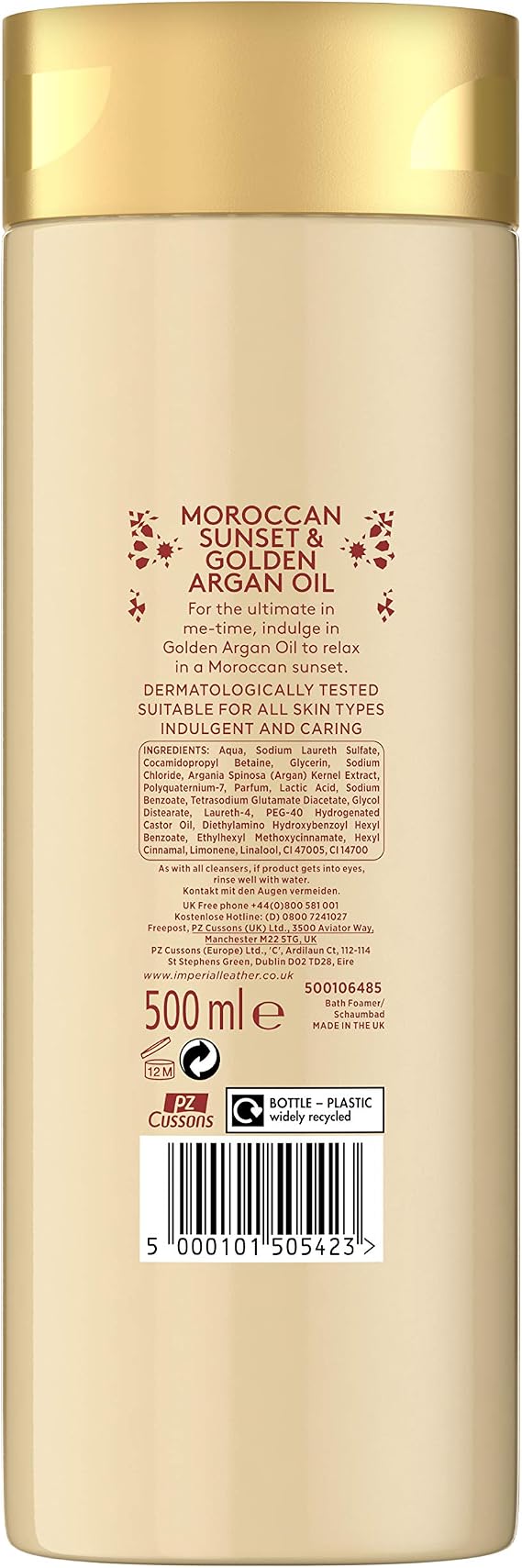 Imperial Leather Moroccan Spa Bath Cream, 6x500ml