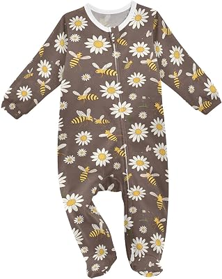 Dussdil Baby One-Piece Footies Newborn Rompers Pajamas Cotton Footed Pjs for Sleep Play Boys Girls 3-24 Month
