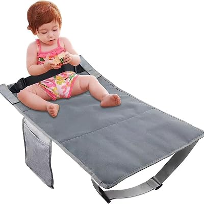 Airplane Seat Extender for Kids, Toddler Airplane Bed, Toddler Travel Bed, Portable Toddler Bed, Airplane Bed for Toddler, Airplane Seat Extender for Kids, Airplane Kids Bed Gray